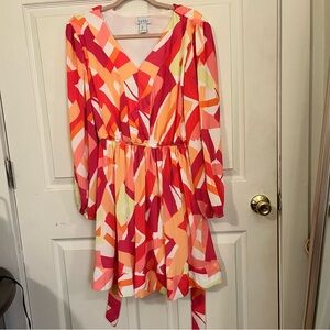 Nicole Miller Multicolor Dress with Geometric Design